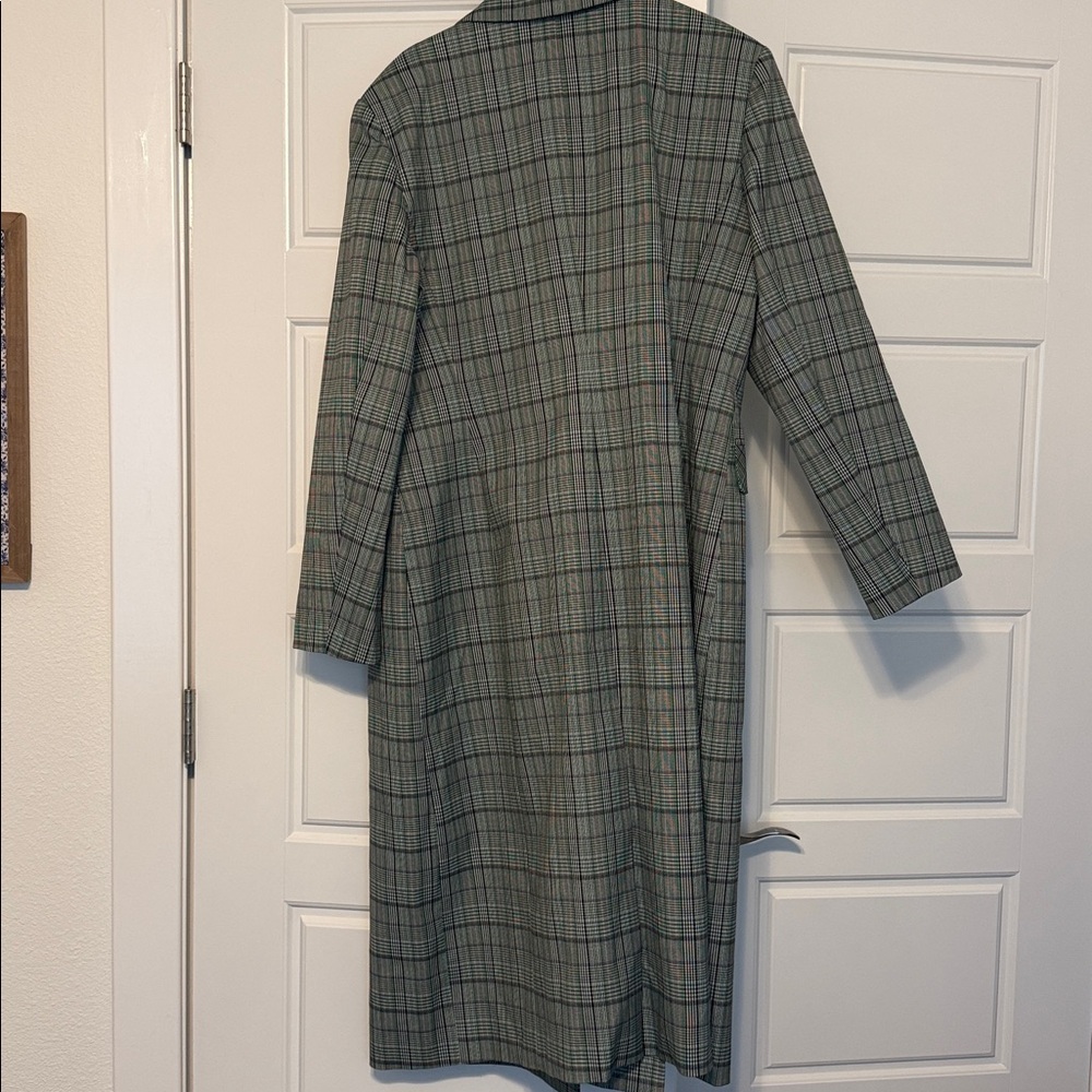 Avec Les Filles Gray Checkered Trench Coat - Picture 4 of 7